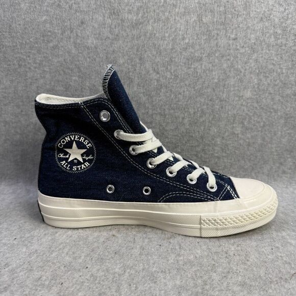 Converse Shoes Womens Size 7 Denim Blue High Top Lace Up Casual Classic Sneakers - Picture 6 of 9
